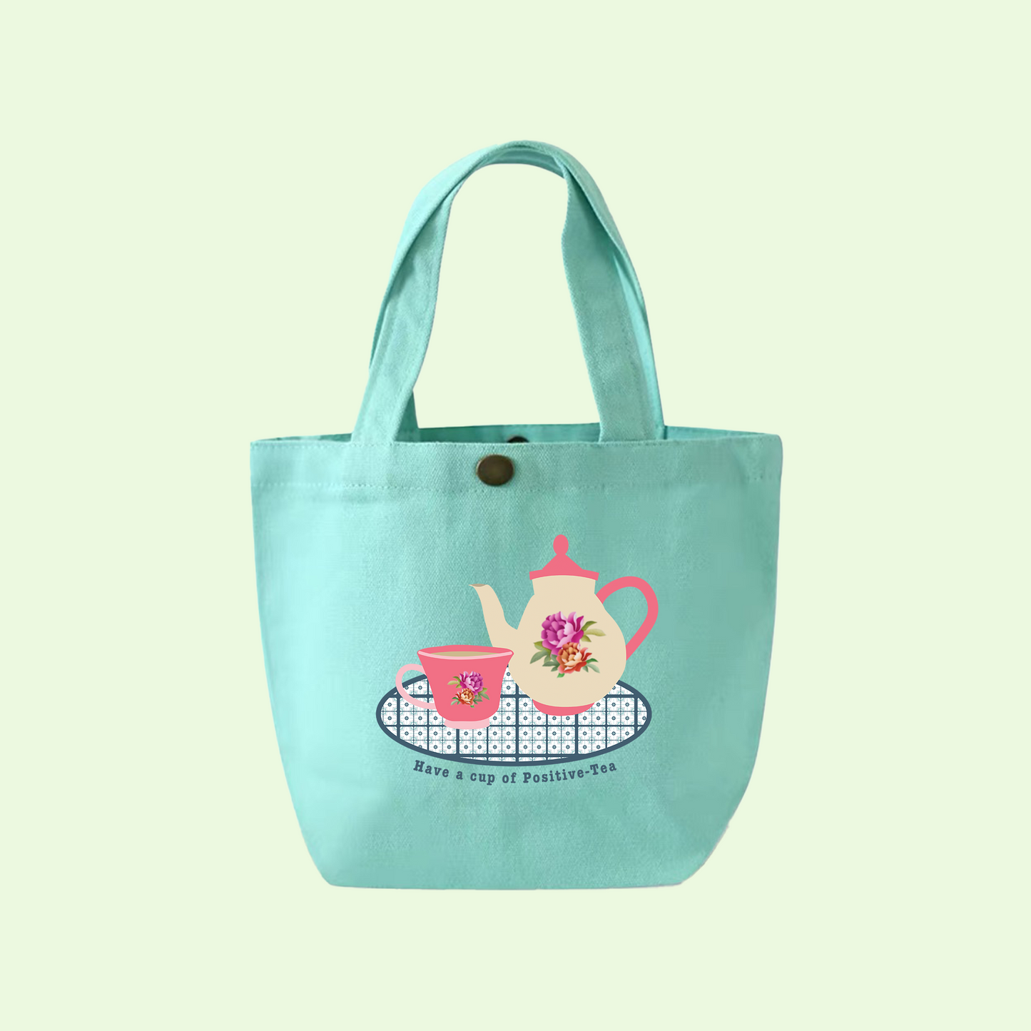 Positive-tea Canvas Small Tote Bag