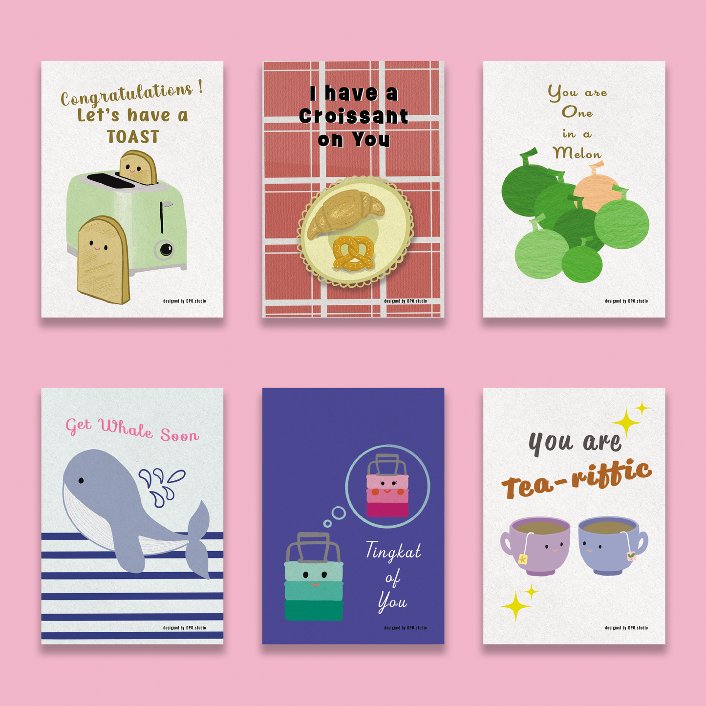Greeting Card Set | Mix & Match Funny Card 4-Pack