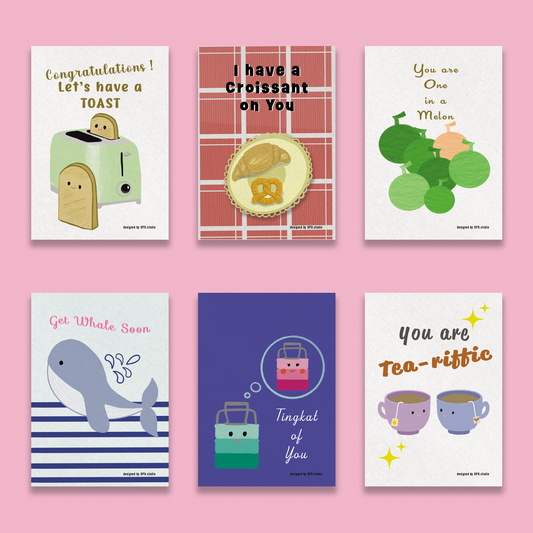 Greeting Cards Small Size | Fun and Pun | 4 for $7.90