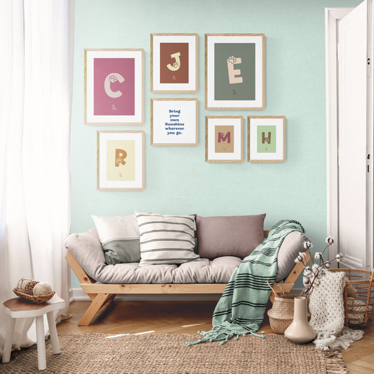Personalised Monogram Posters - Pet Paws Series