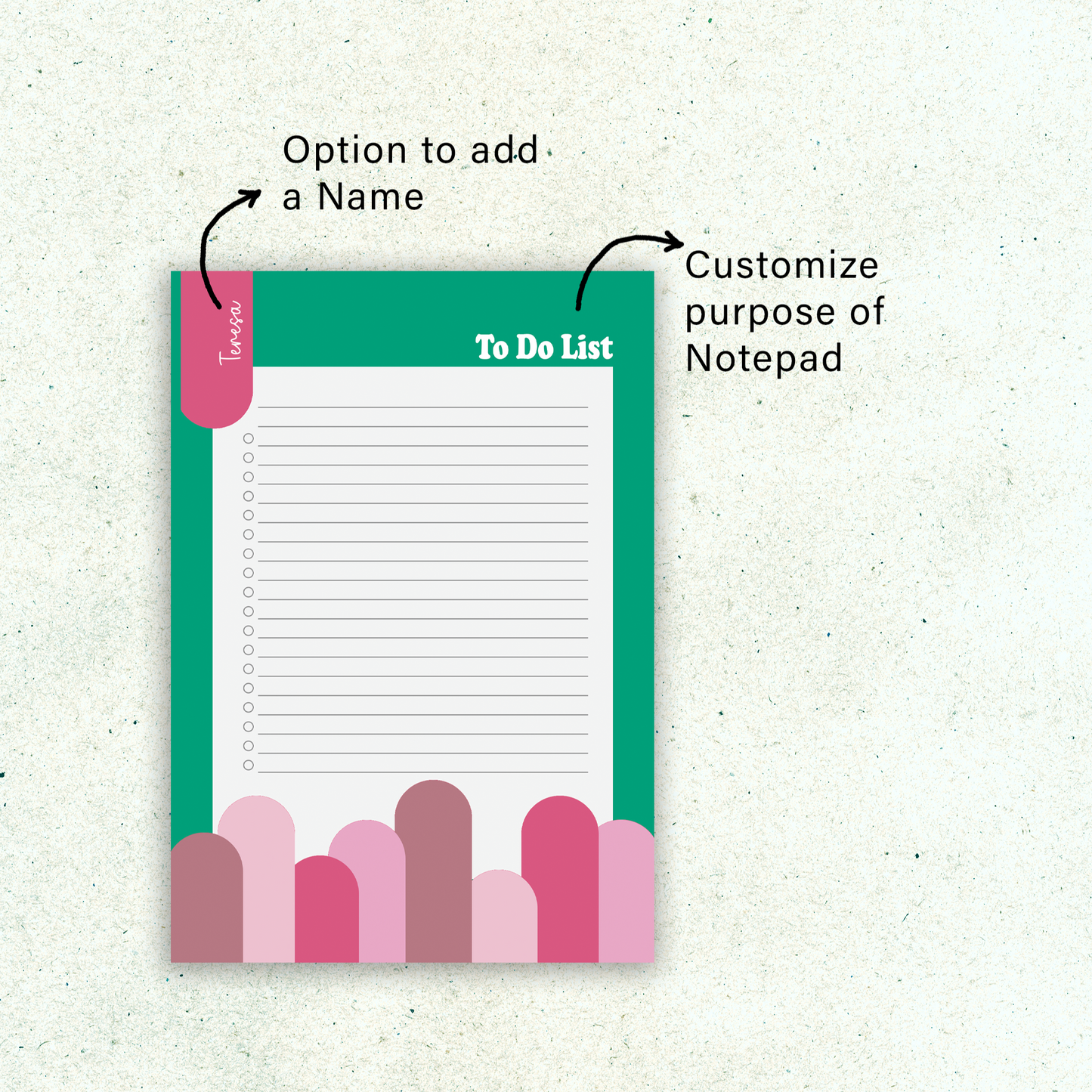 Personalise and Customise A5 Tabs Notepad