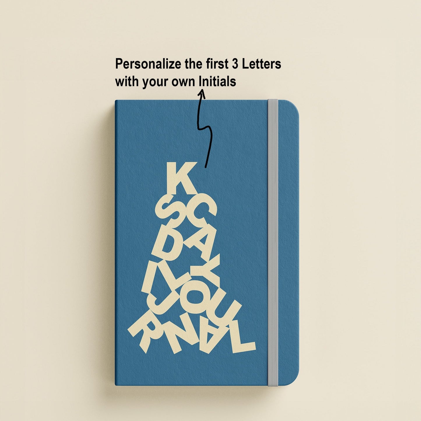 Personalise Journal with Initials Pyramid