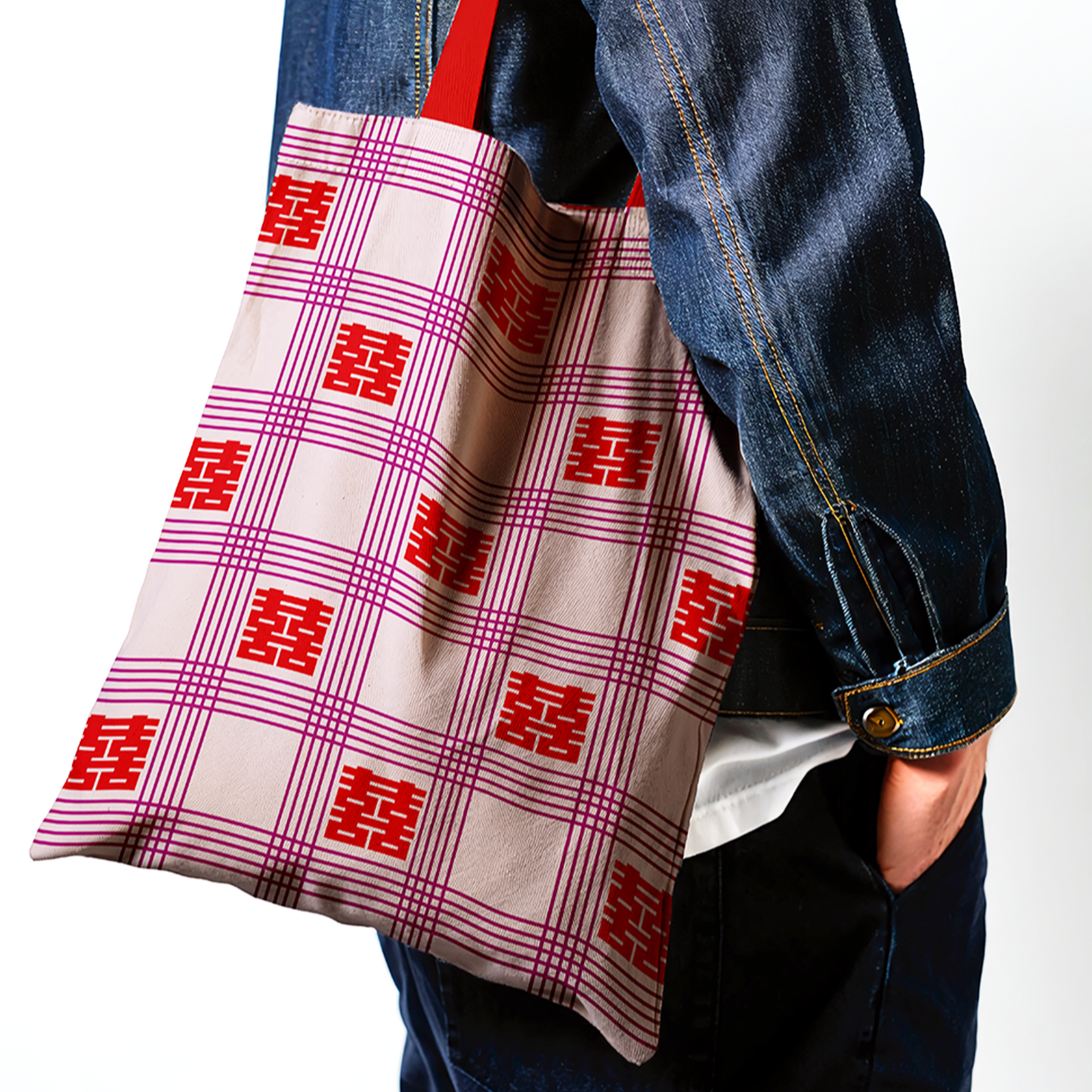Tote Bag | Double Happiness Heritage Brushed Canvas Tote