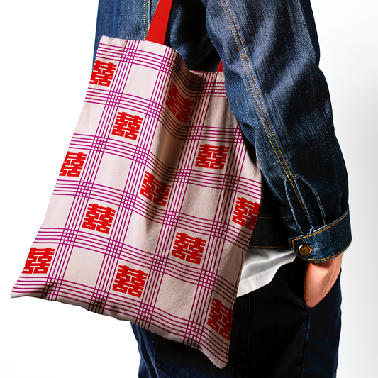 Tote Bag Brushed Canvas | Double Happiness