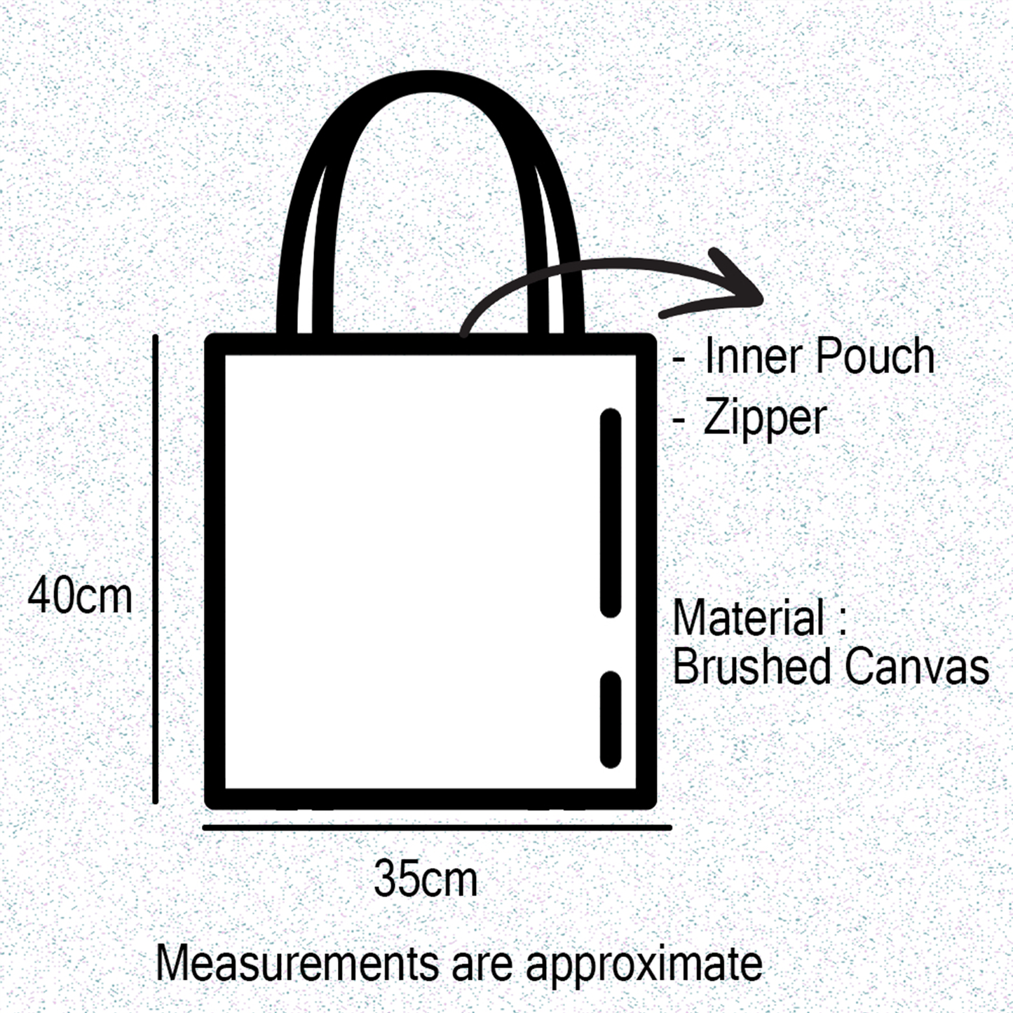 Tote Bag Brushed Canvas | Peranakan Tiles