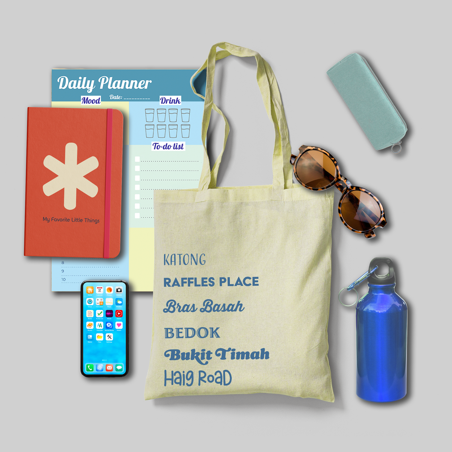 "My Fav SG Areas" Customise Canvas Tote Bags