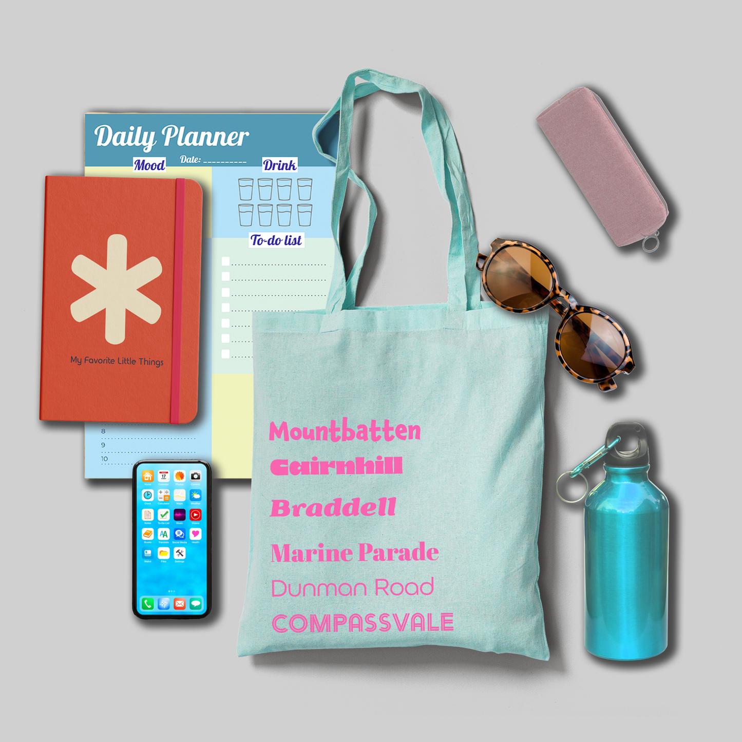 "My Fav SG Areas" Customise Canvas Tote Bags