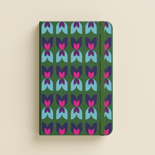 Retro Tulip Hardcover Journal