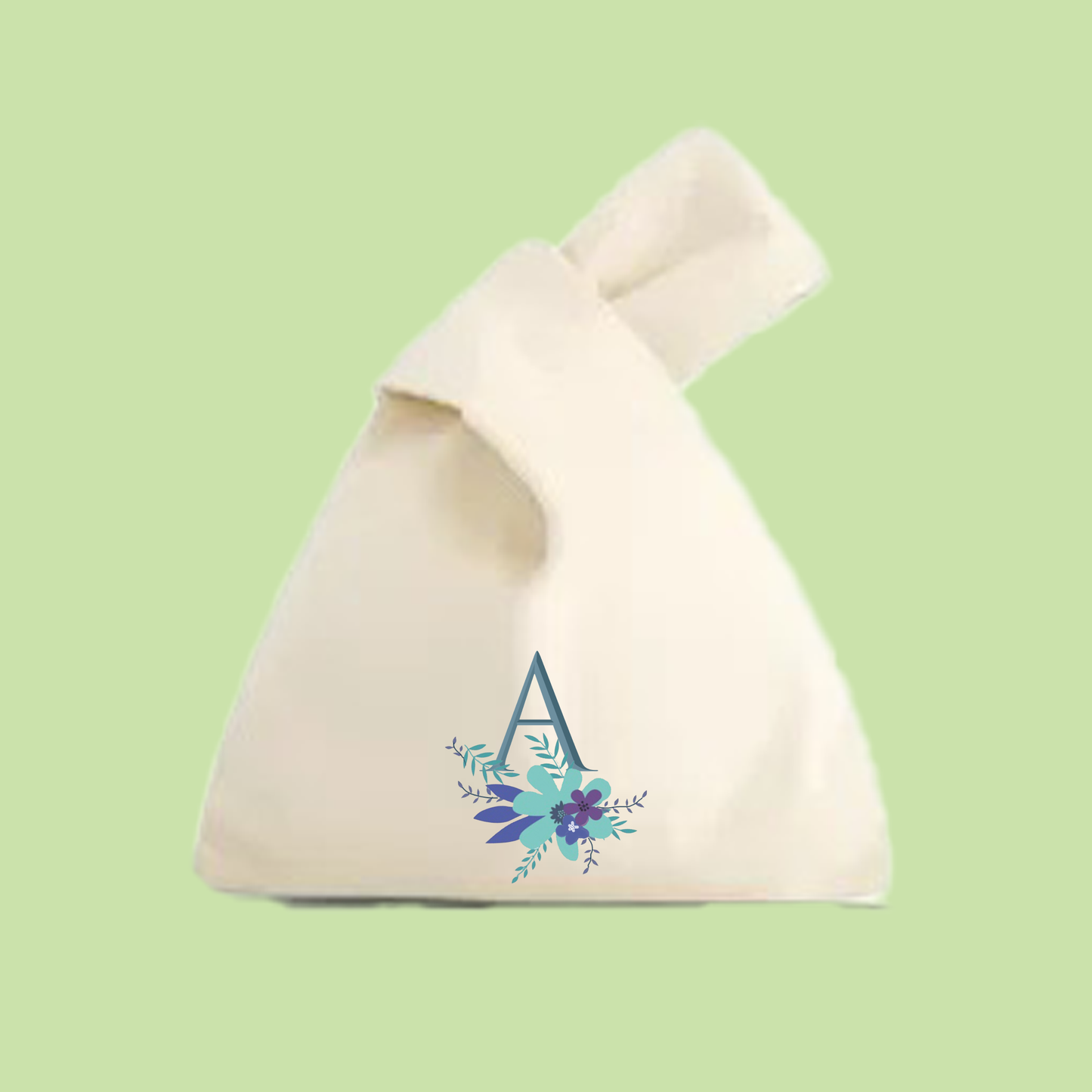 Wrist Tote Personalised – Monogram with a Floral Touch
